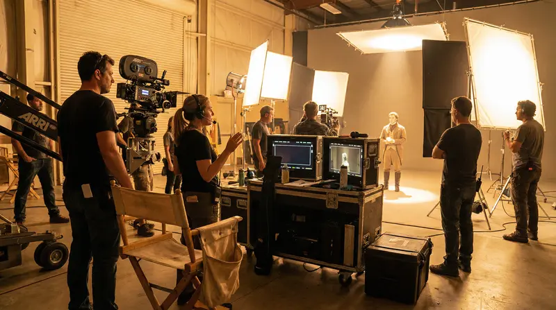 麻豆国际化专业拍摄团队合作现场